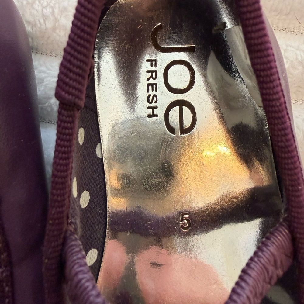 Joe Fresh Purple Kids Ballet Flats - Picture 2 of 3